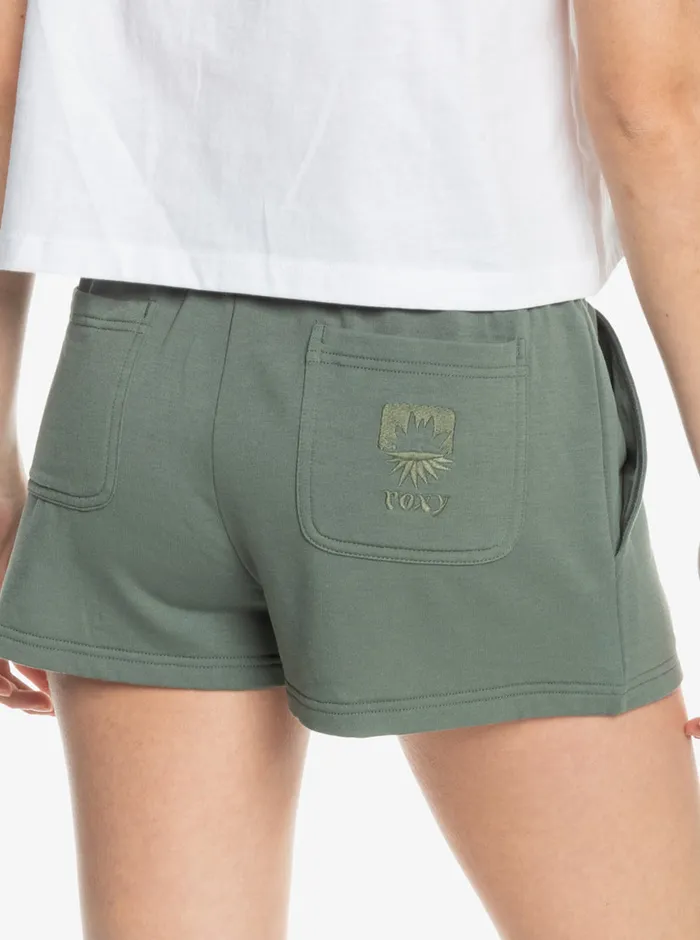 Roxy Shorts Check Out A Lounge Sweat Shorts Agave Green 8211 Womens