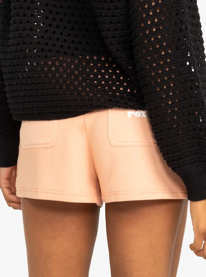 Roxy Shorts Check Out Elastic Waist Shorts Dusty Coral 8211 Womens