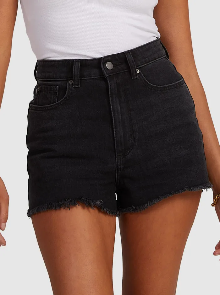 Roxy Shorts Eva Denim Shorts Anthracite 8211 Womens