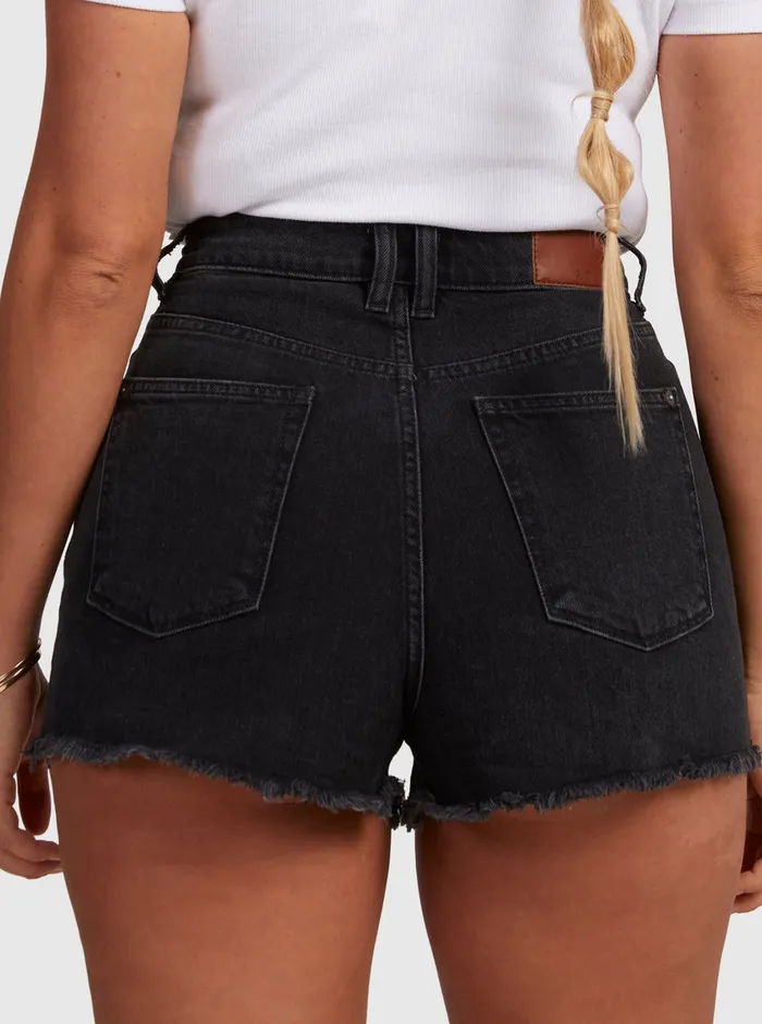 Roxy Shorts Eva Denim Shorts Anthracite 8211 Womens