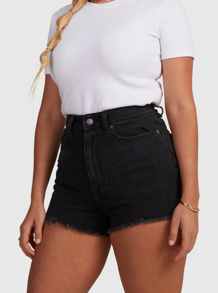Roxy Shorts Eva Denim Shorts Anthracite 8211 Womens