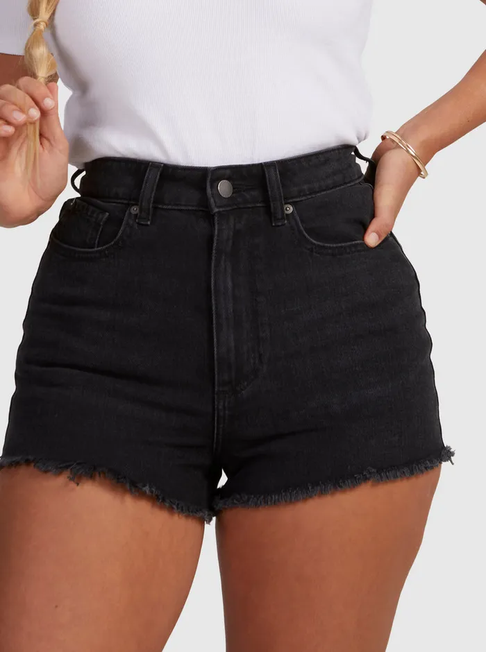 Roxy Shorts Eva Denim Shorts Anthracite 8211 Womens
