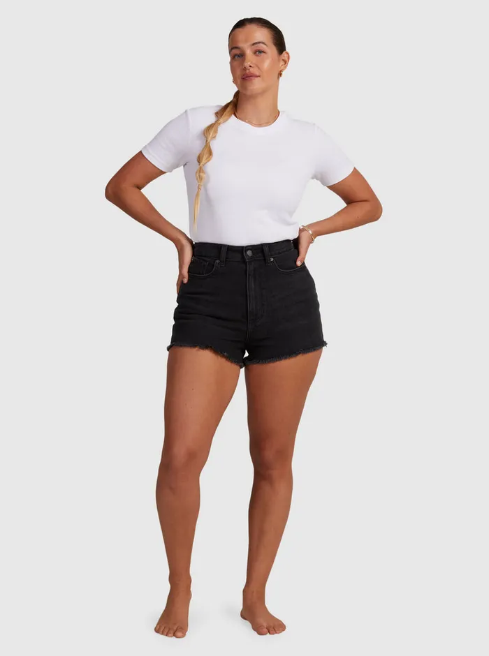 Roxy Shorts Eva Denim Shorts Anthracite 8211 Womens