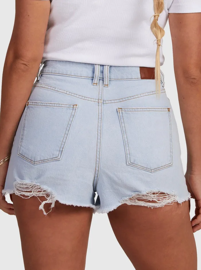 Roxy Shorts Eva Denim Shorts Light Blue 8211 Womens