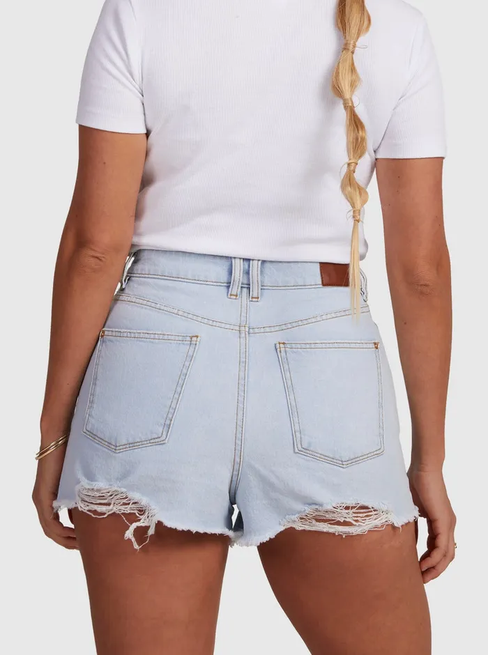 Roxy Shorts Eva Denim Shorts Light Blue 8211 Womens