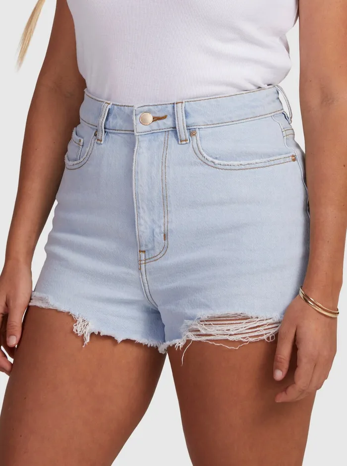 Roxy Shorts Eva Denim Shorts Light Blue 8211 Womens