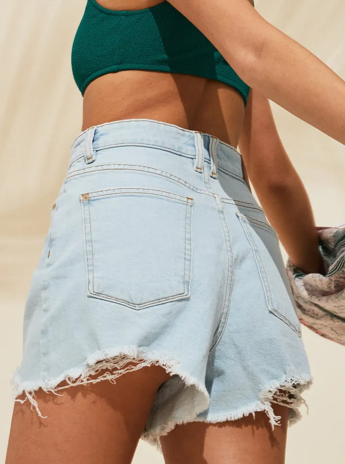 Roxy Shorts Eva Denim Shorts Light Blue 8211 Womens