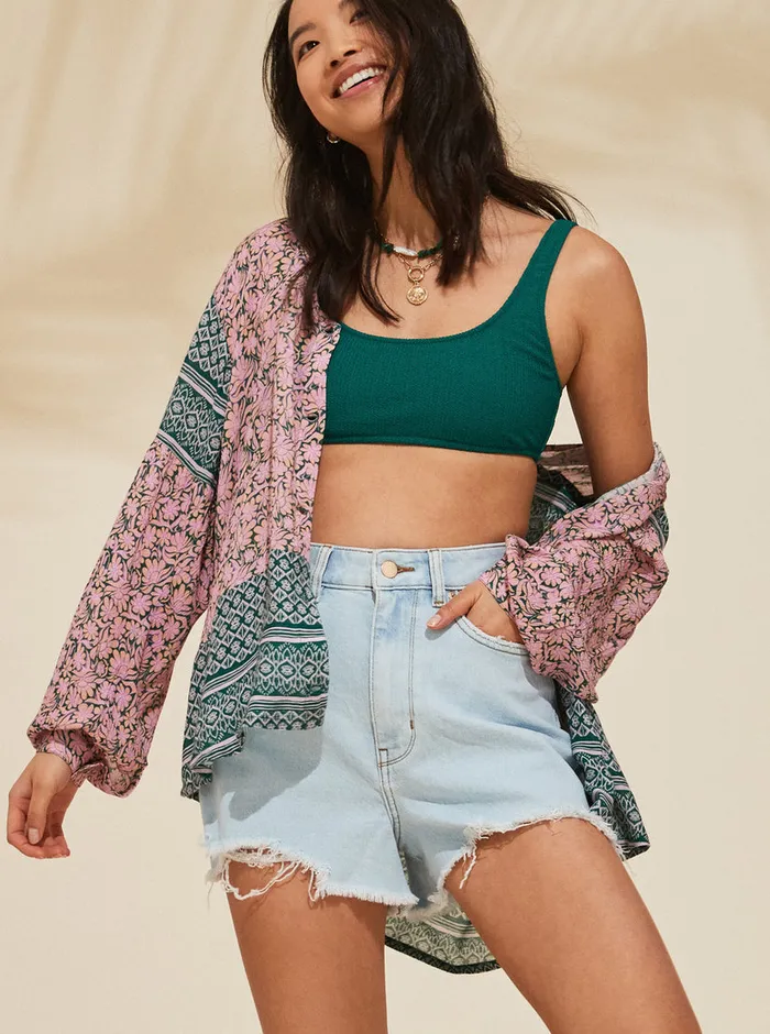 Roxy Shorts Eva Denim Shorts Light Blue 8211 Womens