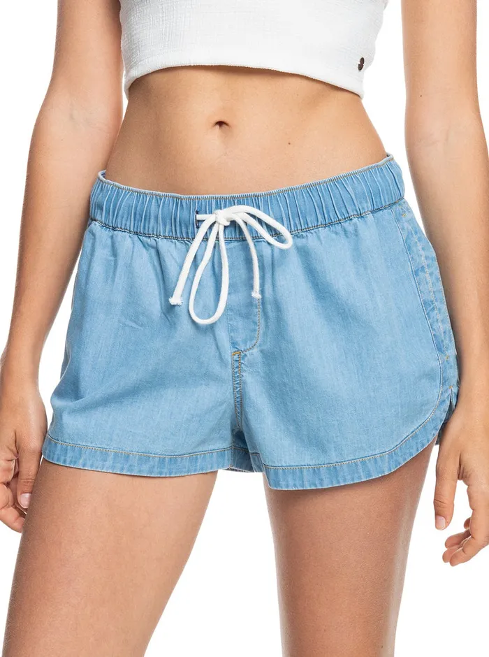 Roxy Shorts New Impossible Denim Shorts Light Blue 8211 Womens