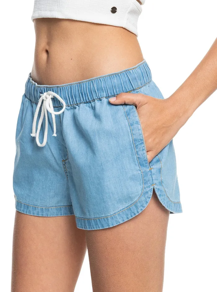 Roxy Shorts New Impossible Denim Shorts Light Blue 8211 Womens