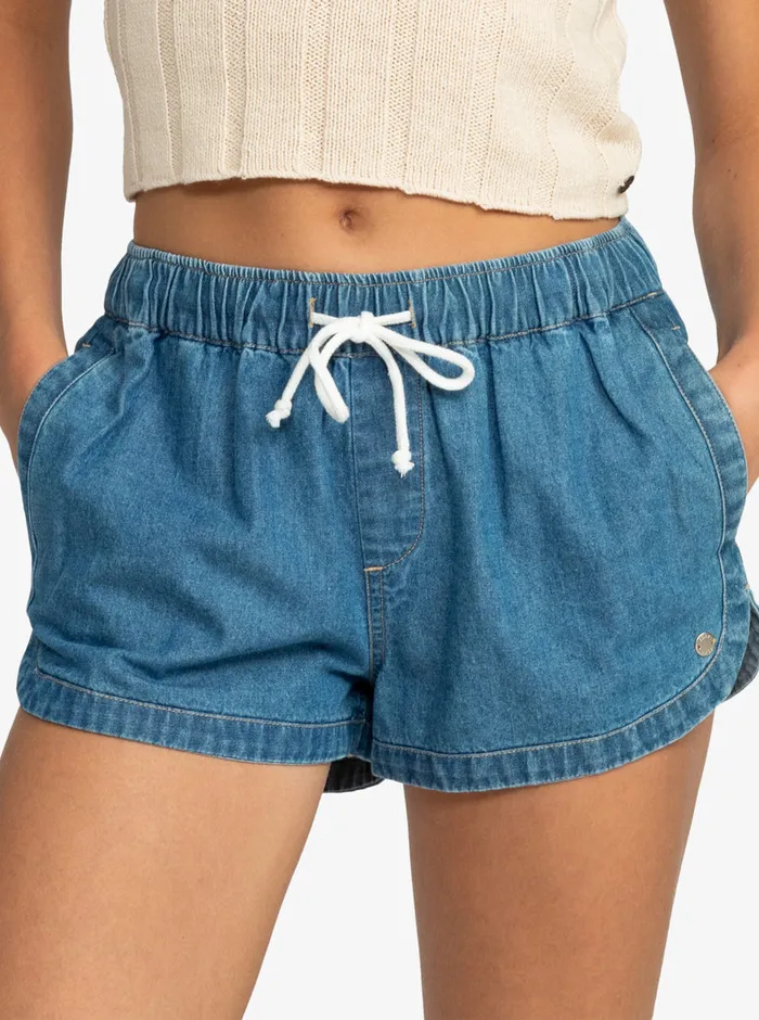 Roxy Shorts New Impossible Denim Shorts Medium Blue 8211 Womens