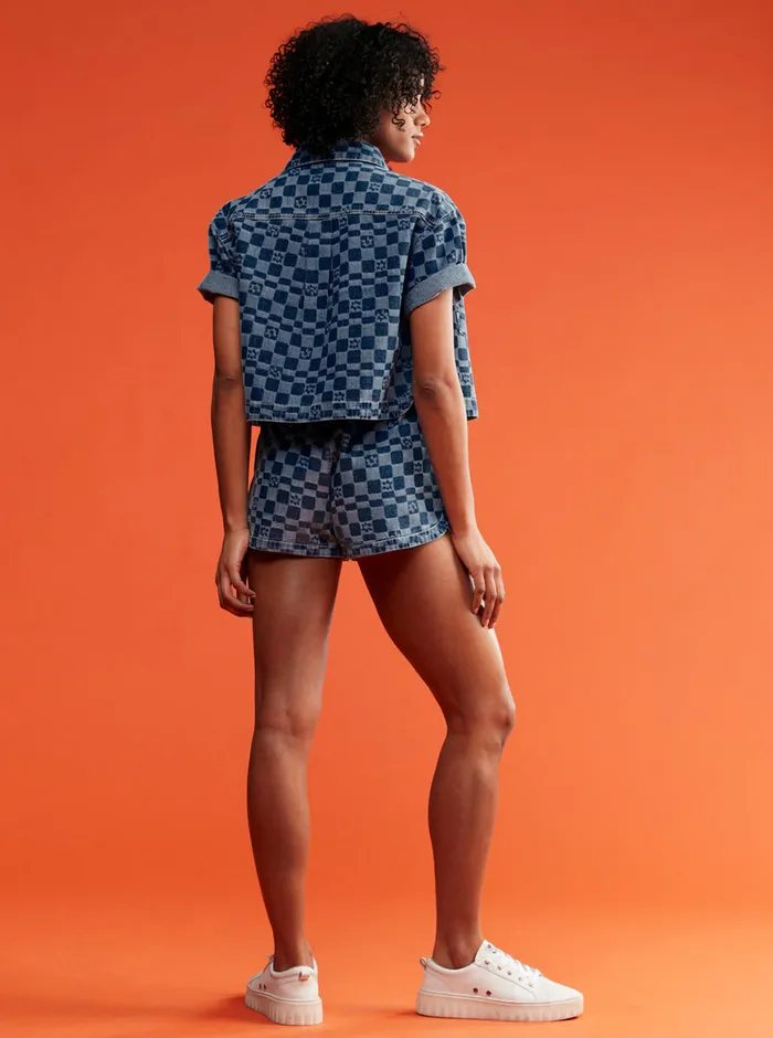 Roxy Shorts New Impossible Printed Denim Shorts Mood Indigo Sol Power 8211 Womens Roxy Shorts New Impossible Printed Denim Shorts Mood Indigo Sol Power 8211 Womens