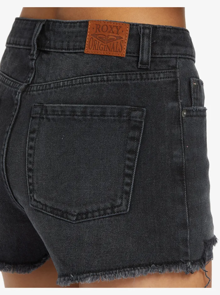 Roxy Shorts New Swell Denim Shorts Anthracite 8211 Womens