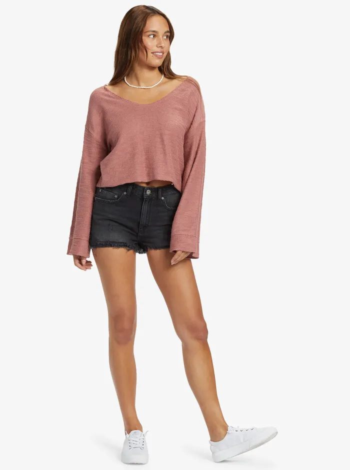 Roxy Shorts New Swell Denim Shorts Anthracite 8211 Womens