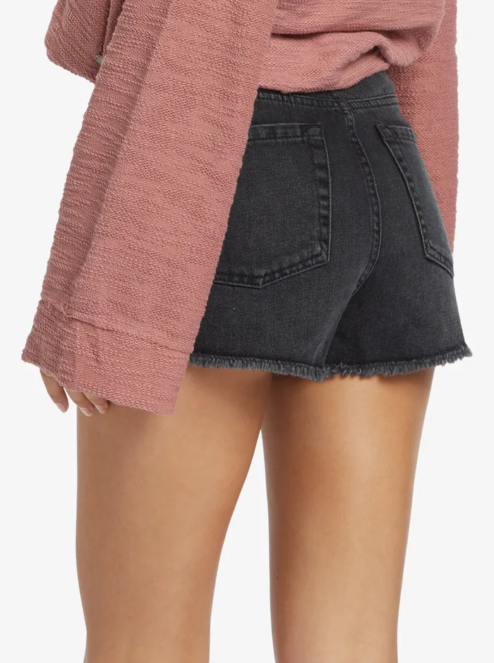 Roxy Shorts New Swell Denim Shorts Anthracite 8211 Womens
