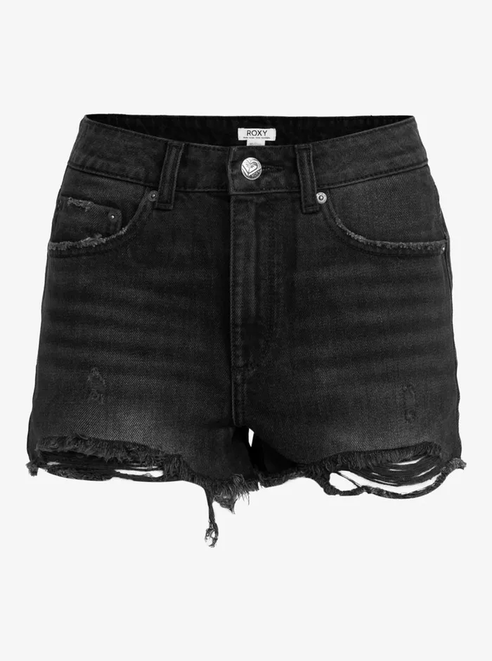 Roxy Shorts New Swell Denim Shorts Anthracite 8211 Womens