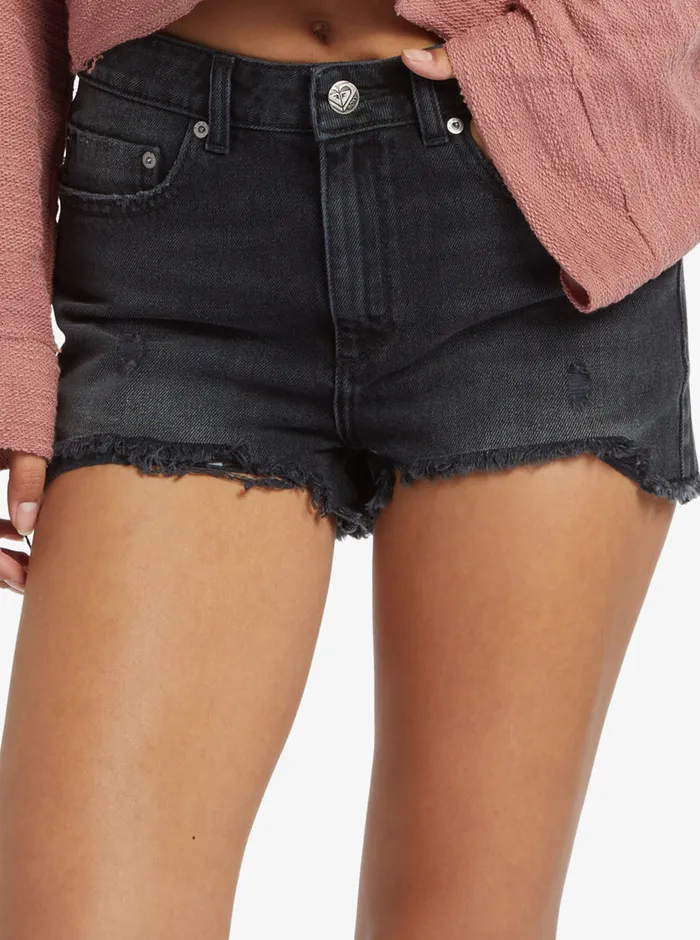 Roxy Shorts New Swell Denim Shorts Anthracite 8211 Womens
