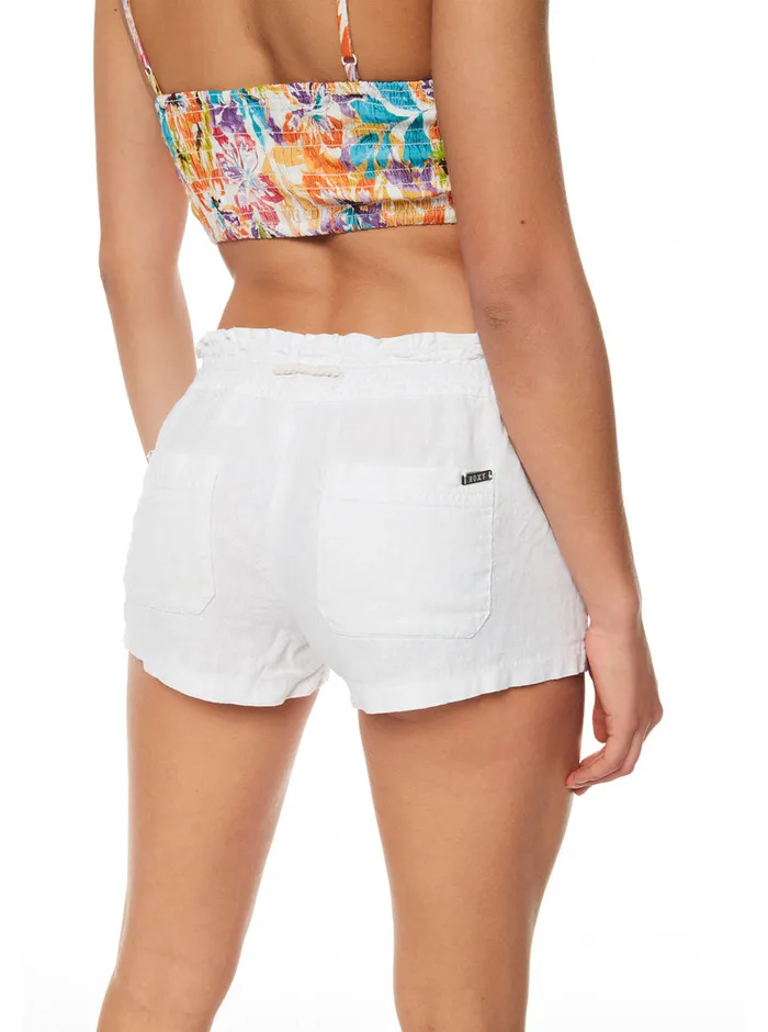 Roxy Shorts Oceanside Elastic Waist Shorts Sea Salt 8211 Womens