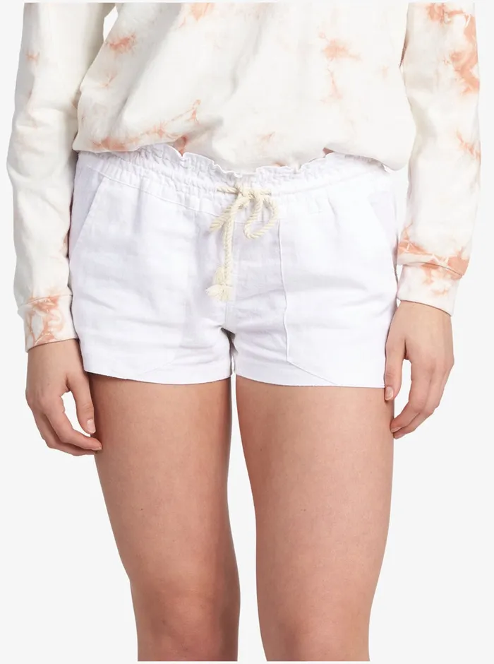 Roxy Shorts Oceanside Elastic Waist Shorts Sea Salt 8211 Womens