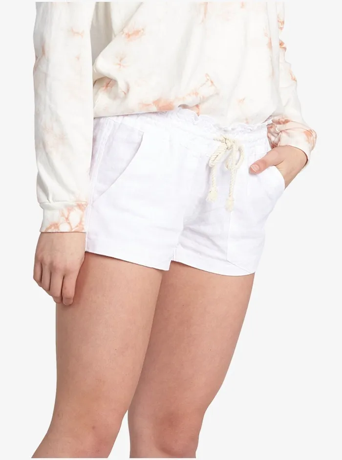 Roxy Shorts Oceanside Elastic Waist Shorts Sea Salt 8211 Womens