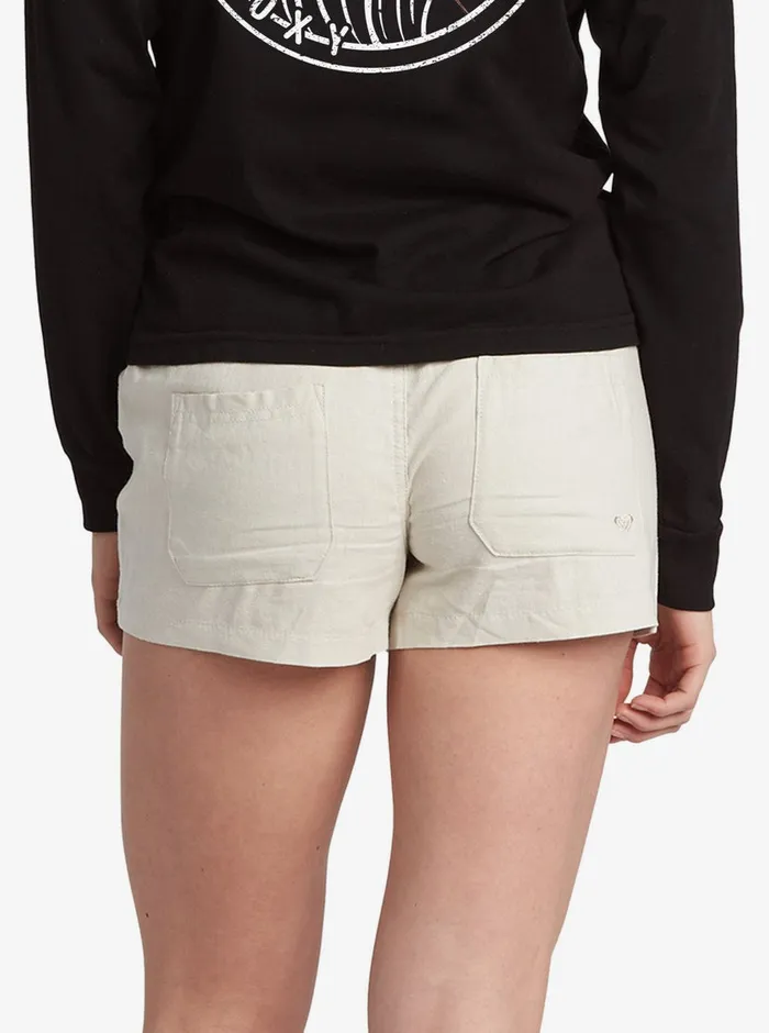 Roxy Shorts Oceanside Elastic Waist Shorts Stone 8211 Womens