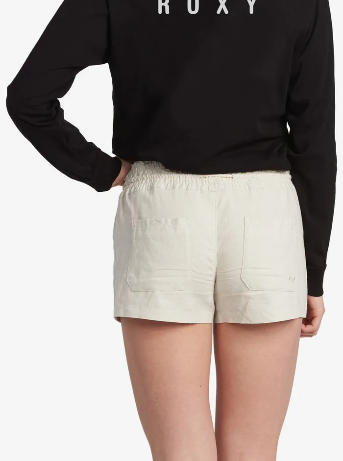 Roxy Shorts Oceanside Elastic Waist Shorts Stone 8211 Womens