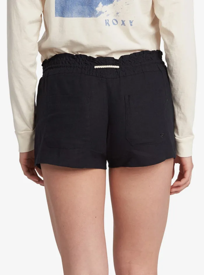 Roxy Shorts Oceanside Elastic Waist Shorts True Black 8211 Womens