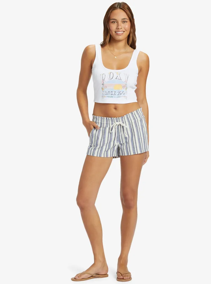 Roxy Shorts Oceanside Shorts Bijou Silk Caye Stripe 8211 Womens