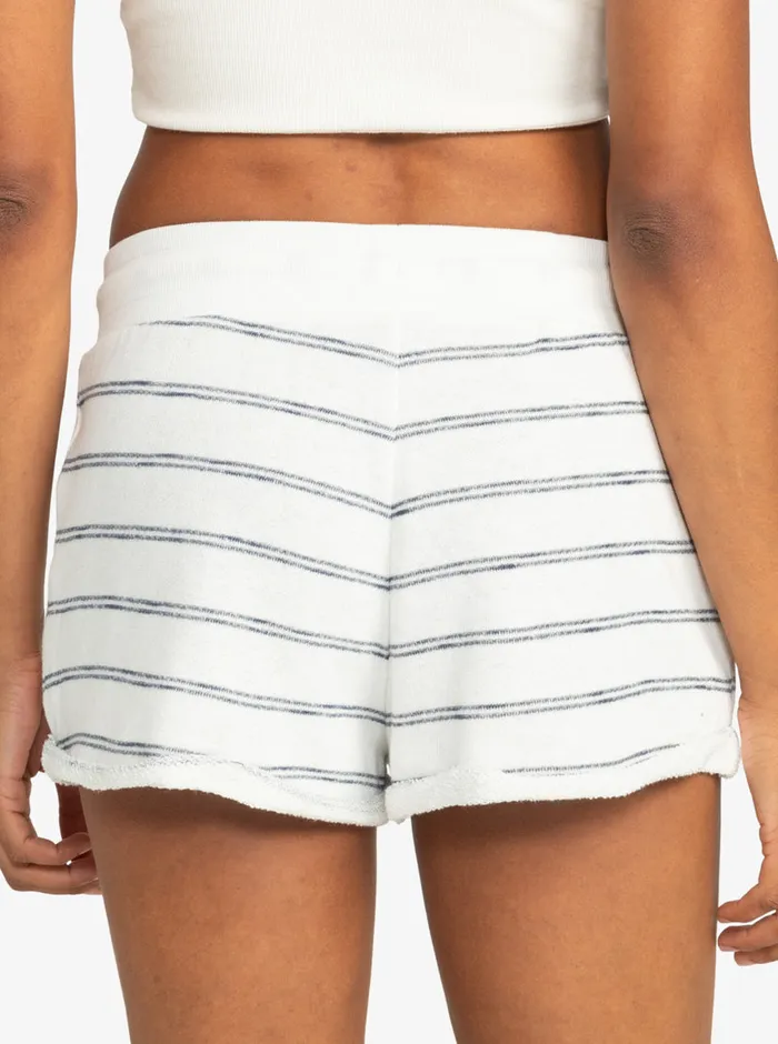 Roxy Shorts Perfect Wave Sweat Shorts Snow White Horiz Will Stripes 8211 Womens