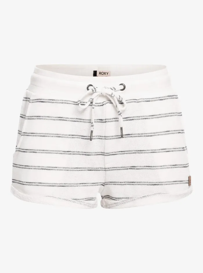 Roxy Shorts Perfect Wave Sweat Shorts Snow White Horiz Will Stripes 8211 Womens