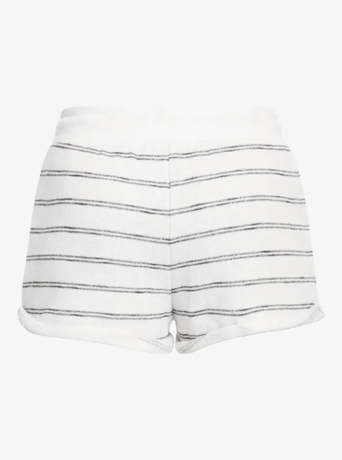 Roxy Shorts Perfect Wave Sweat Shorts Snow White Horiz Will Stripes 8211 Womens