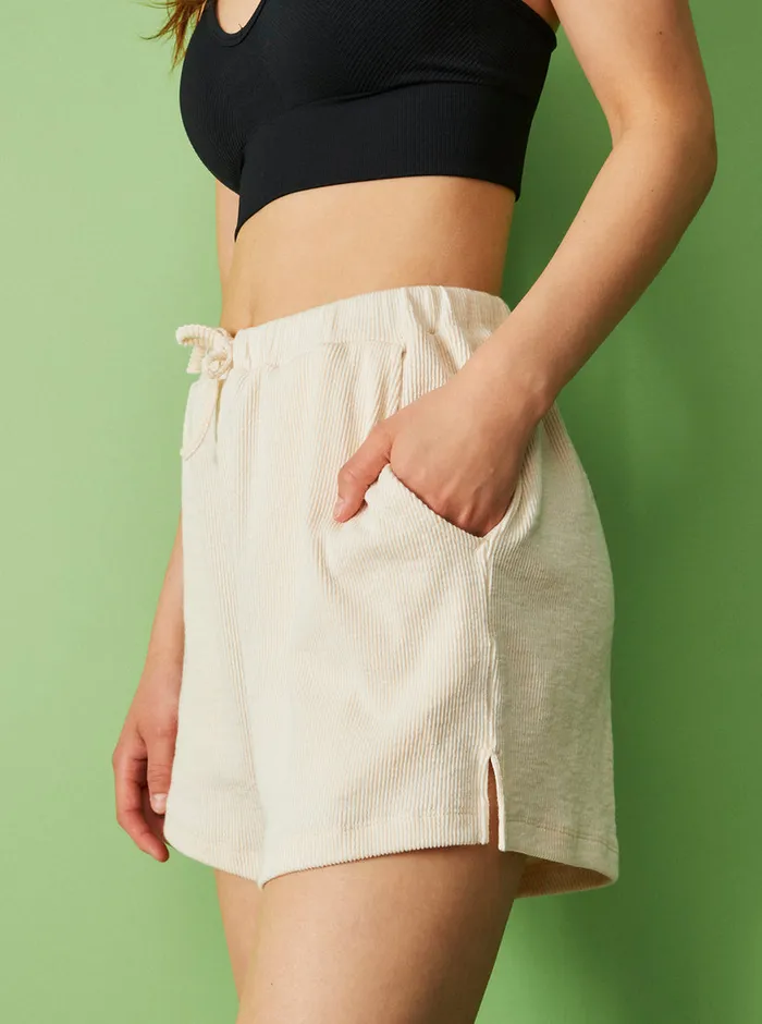 Roxy Shorts Sand Path Elastic Waist Shorts Tapioca 8211 Womens