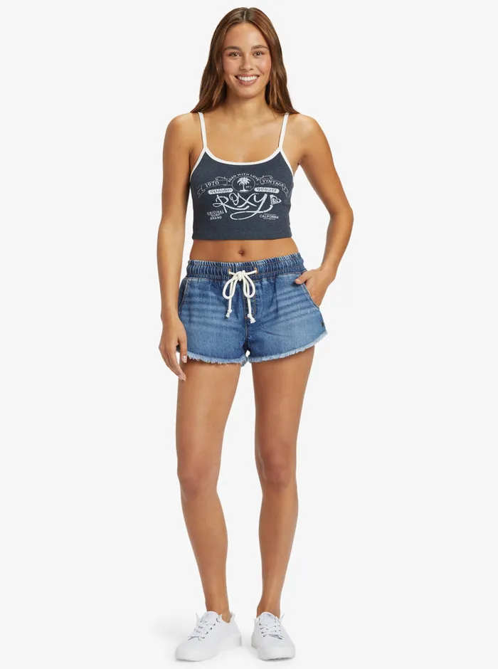 Roxy Shorts Scenic Route Denim Denim Shorts Medium Blue 8211 Womens