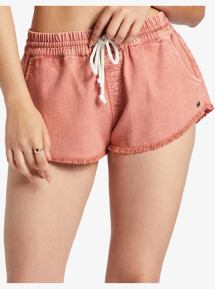 Roxy Shorts Scenic Route Elastic Waist Shorts Cedar Wood 8211 Womens
