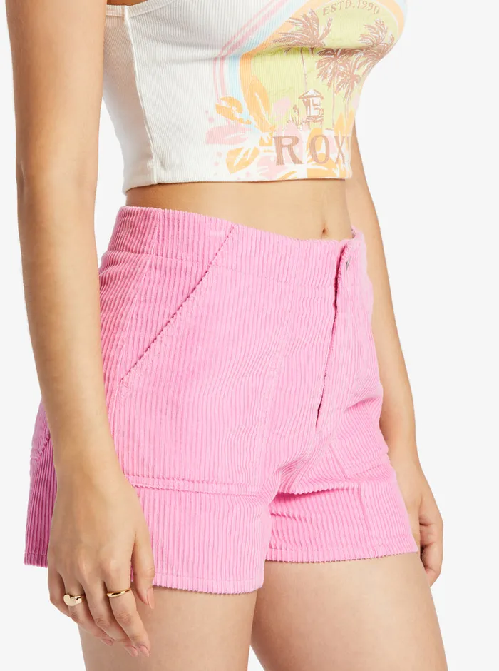 Roxy Shorts Sessions Corduroy Shorts Sachet Pink 8211 Womens