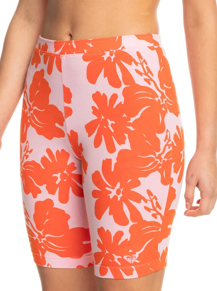Roxy Shorts SurfKindKate Bike Shorts Pink Frosting My Kind Of Hibis 8211 Womens
