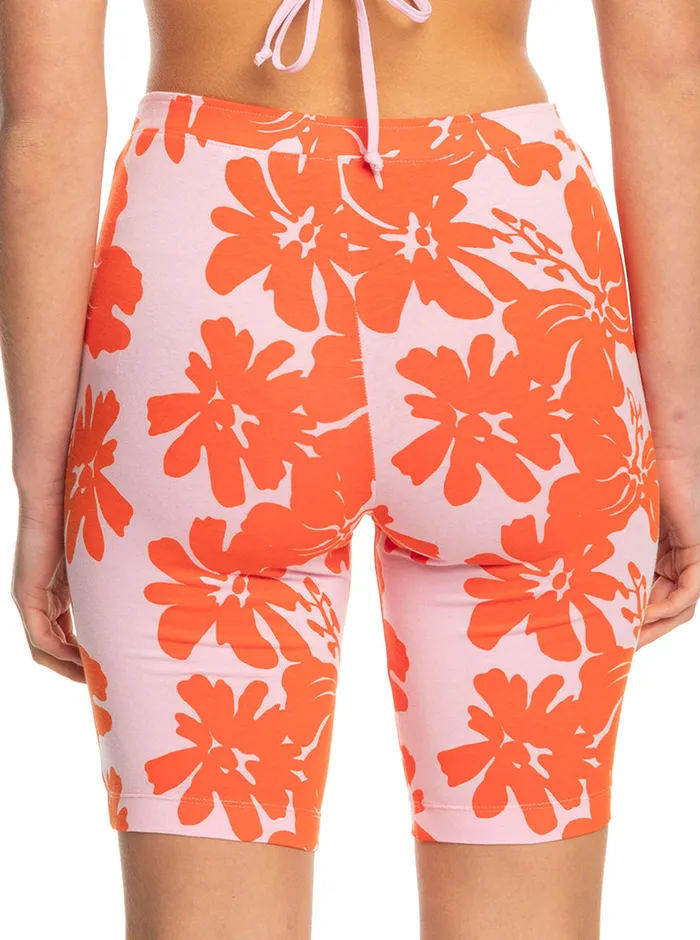 Roxy Shorts SurfKindKate Bike Shorts Pink Frosting My Kind Of Hibis 8211 Womens
