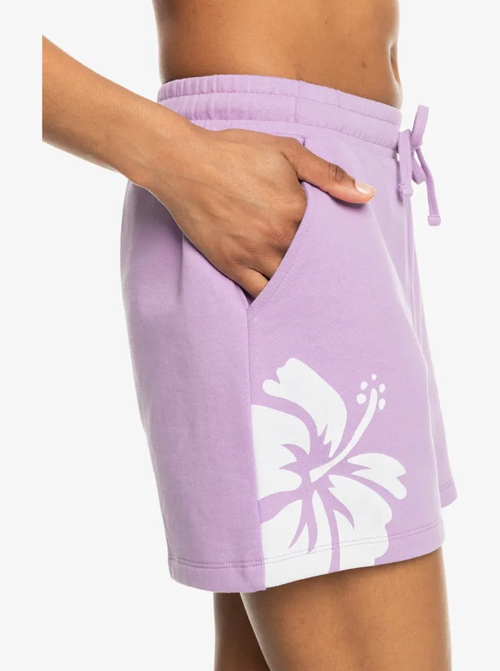Roxy Shorts SurfKindKate Sweat Shorts Purple Rose 8211 Womens