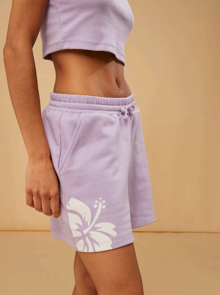 Roxy Shorts SurfKindKate Sweat Shorts Purple Rose 8211 Womens