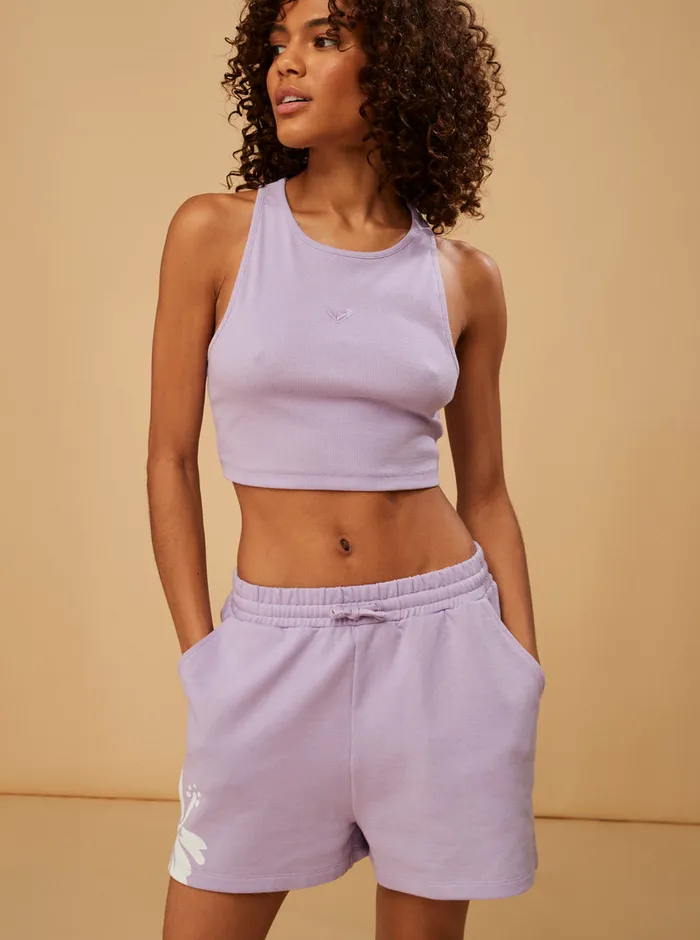 Roxy Shorts SurfKindKate Sweat Shorts Purple Rose 8211 Womens