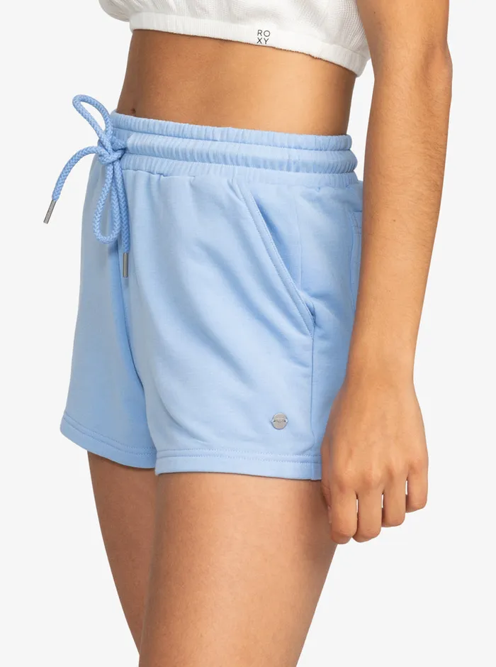 Roxy Shorts Surfing By Moonlight Elastic Waist Shorts Bel Air Blue 8211 Womens