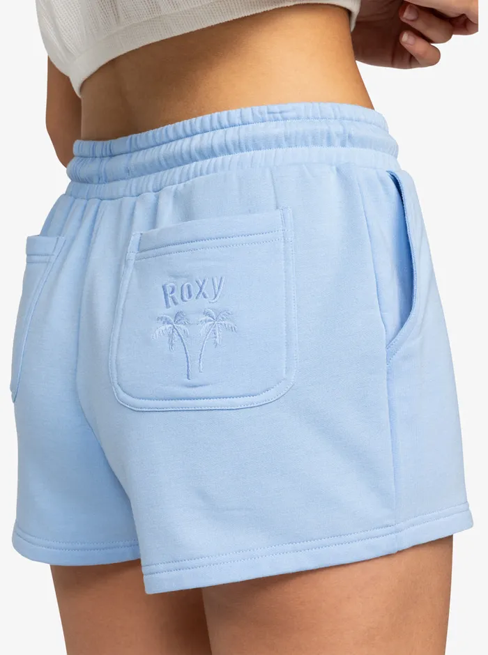 Roxy Shorts Surfing By Moonlight Elastic Waist Shorts Bel Air Blue 8211 Womens