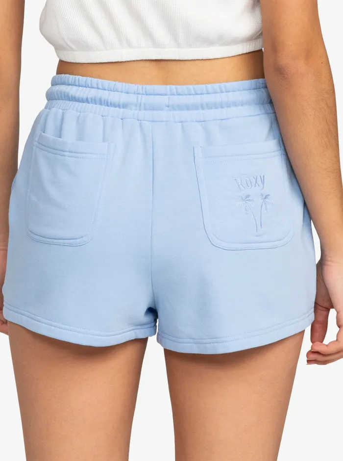 Roxy Shorts Surfing By Moonlight Elastic Waist Shorts Bel Air Blue 8211 Womens