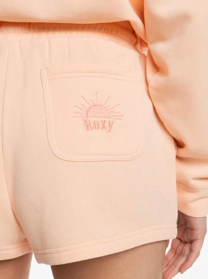 Roxy Shorts Surfing By Moonlight Elastic Waist Shorts Peach Parfait 8211 Womens