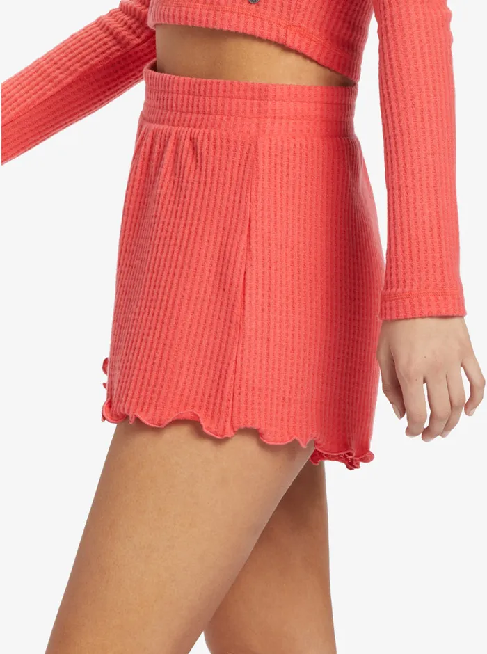 Roxy Shorts Twilight Mood Waffle Shorts Bittersweet 8211 Womens