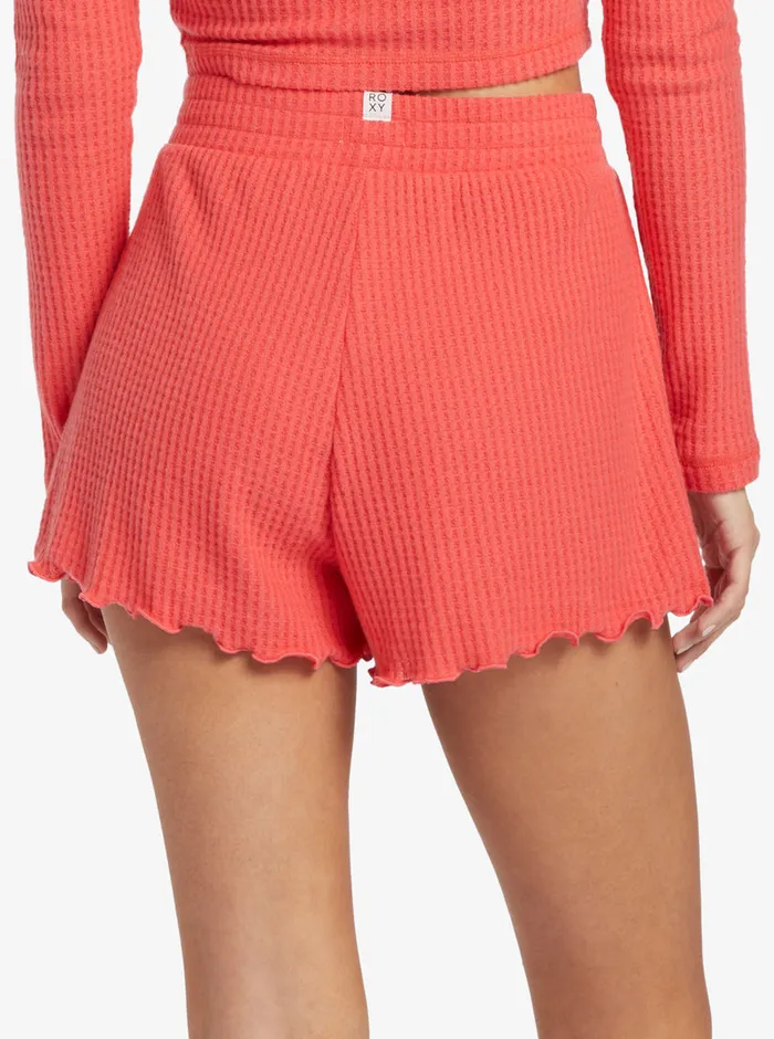Roxy Shorts Twilight Mood Waffle Shorts Bittersweet 8211 Womens