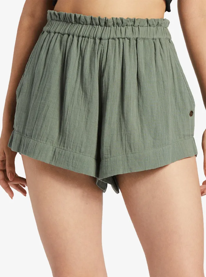Roxy Shorts What A Vibe Beach Shorts Agave Green 8211 Womens