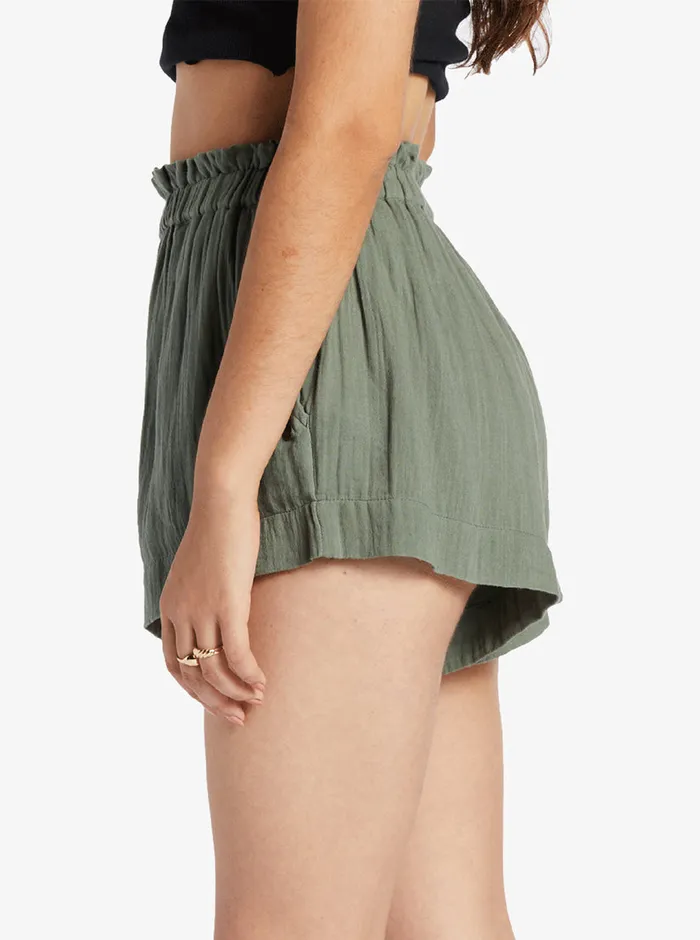 Roxy Shorts What A Vibe Beach Shorts Agave Green 8211 Womens