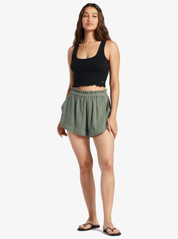 Roxy Shorts What A Vibe Beach Shorts Agave Green 8211 Womens