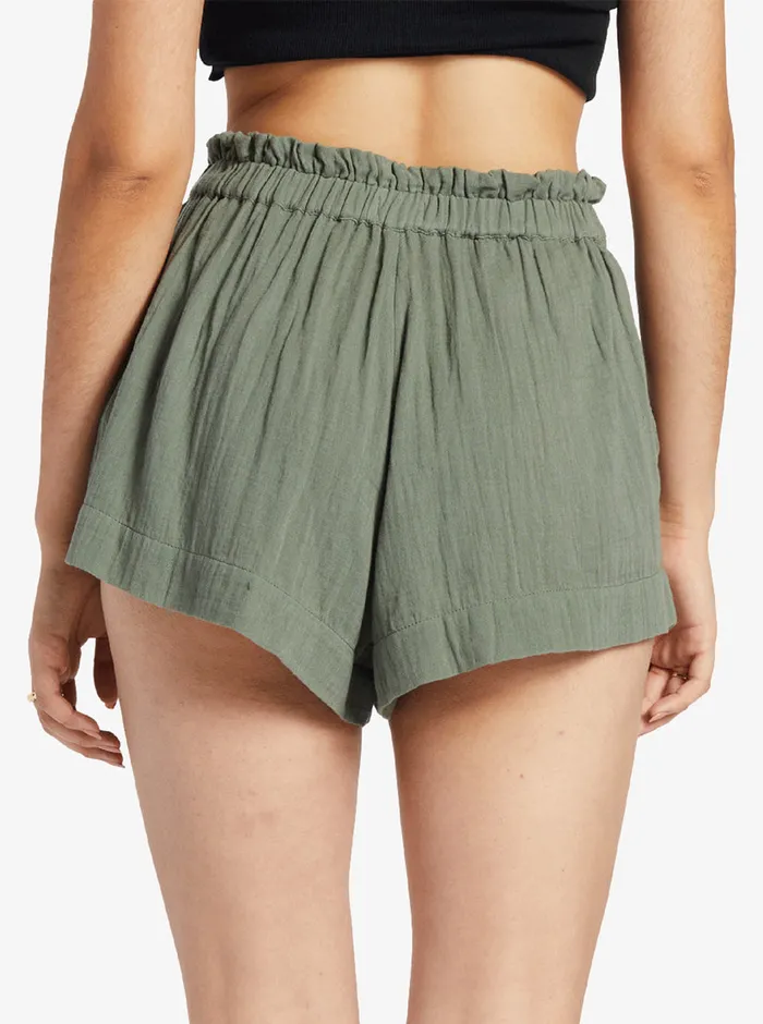 Roxy Shorts What A Vibe Beach Shorts Agave Green 8211 Womens
